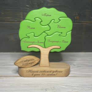 Купить дерево сувенир - Семейное дерево на 5 имен 