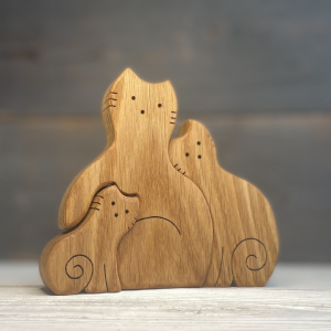 подарки из дерева - Три кота