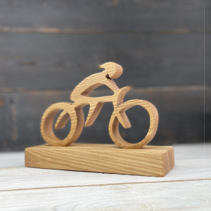 Деревянные фигурки Велосипедист - подарок велосипедисту