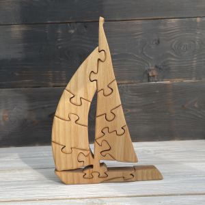 Деревянные развивающие игрушки для детей "Яхта"