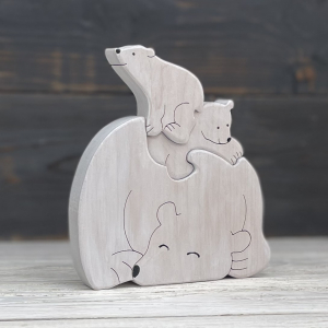 Сувенир из дерева Колыбельная медведицы - деревянный подарок на 23 февраля