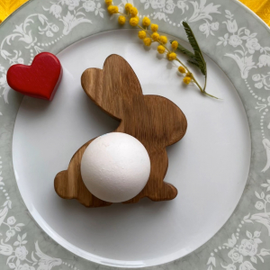 Кольцо для салфеток/Подставка под яйцо - Зайчик: подарки на Пасху из дерева