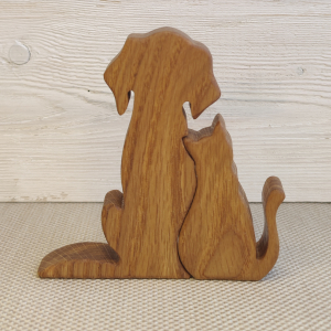 подарки из дерева - Фигурка "Кот и Пёс"